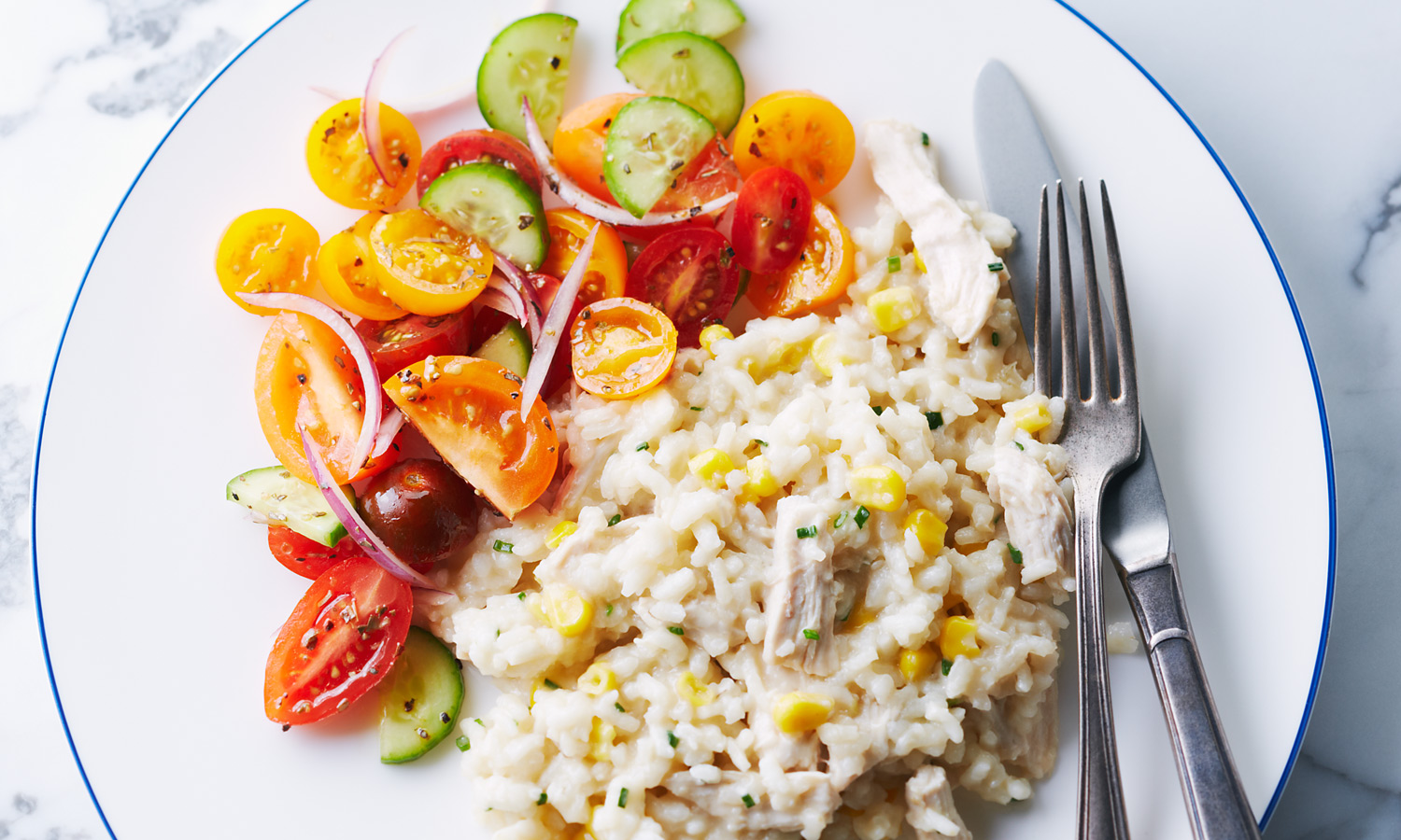 Risotto au poulet et au maïs Le Poulet du Québec Recettes de poulet