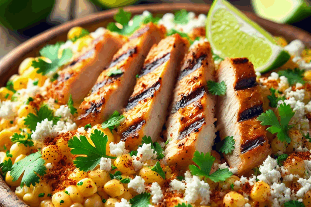 Bol de poulet style « Street corn »
