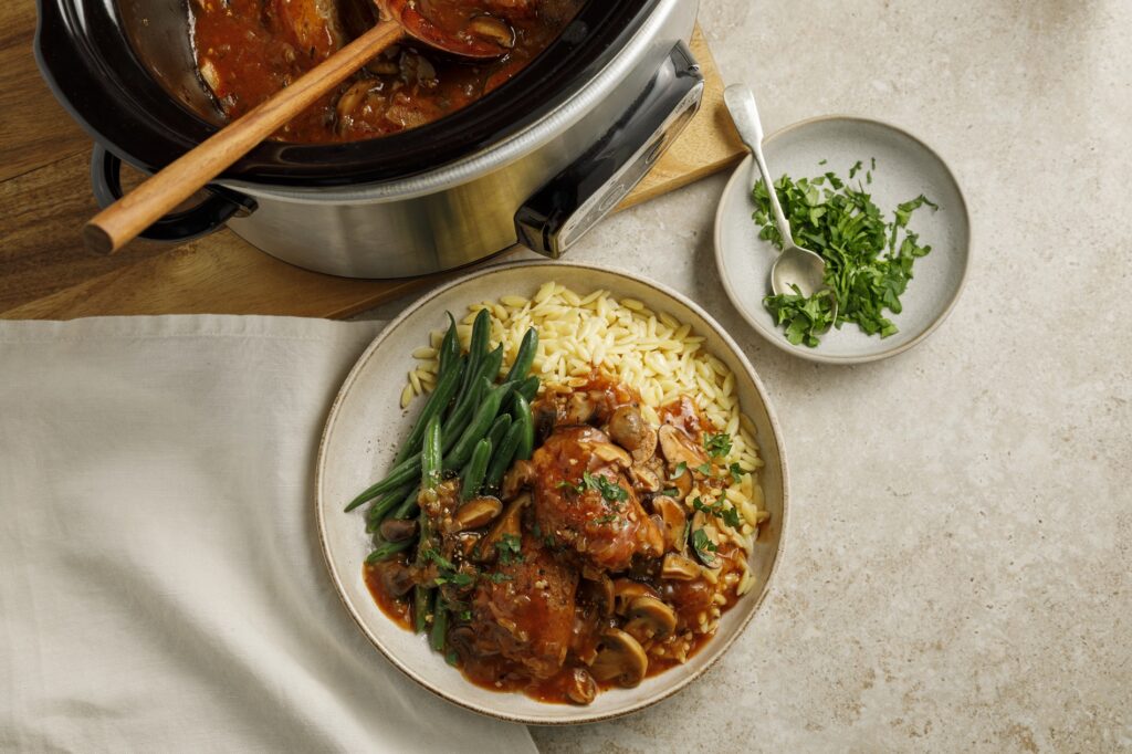 Poulet chasseur réconfortant à la mijoteuse